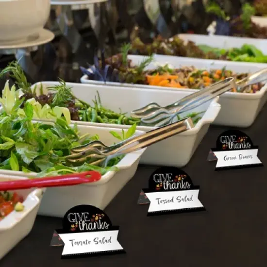 Big Dot of Happiness Give Thanks - Thanksgiving Party Tent Buffet Card - Table Setting Name Place Cards - Set of 24 image {2}