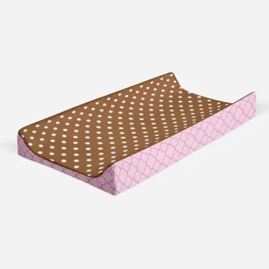 Bacati - Butterflies pink/chocolate Changing Pad Cover image {6}