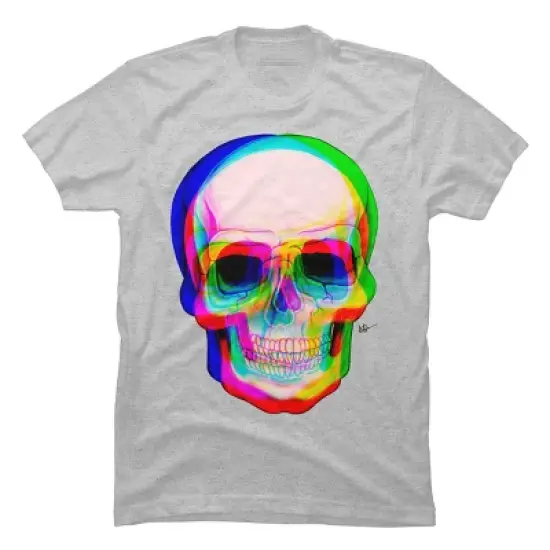 Men's Design By Humans 3D Skull By AdrianFilmore T-Shirt image {7}