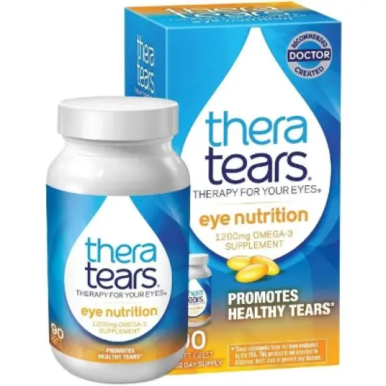 TheraTears Eye Nutrition Omega-3 Fatty Acid 450gms Supplements for Dry Eye Symptoms Capsules - 90ct image {6}
