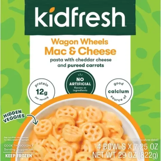 KidFresh Frozen Wagon Wheels Mac & Cheese Value Pack - 29oz image {3}