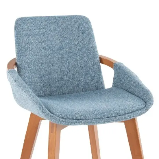 LumiSource Cosmo Chair Walnut Bamboo/Blue Noise Fabric image {4}