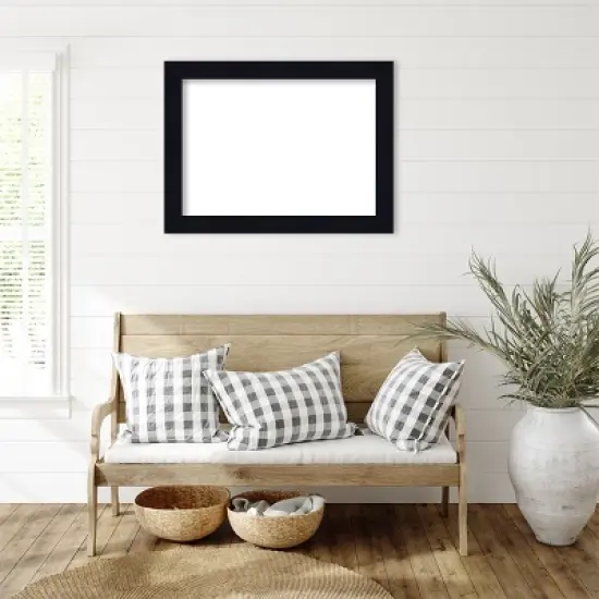Amanti Art Shiplap Navy Framed Dry Erase Magnetic Board image {8}