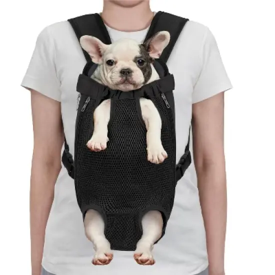 PetAmi Dog Carrier Backpack, Adjustable Ventilated Front Chest Sling Bag, Hiking Camping Travel Pet Puppy Cat image {2}