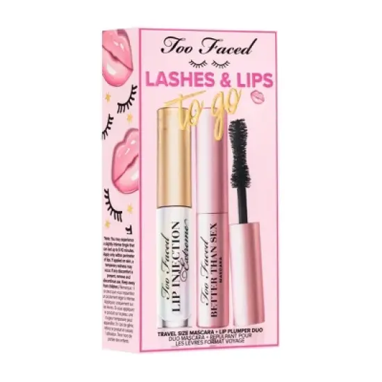 Too Faced Lashes & Lips to Go Bestsellers Travel Size Duo - 0.27 oz/2pc - Ulta Beauty image {1}