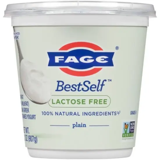 FAGE BestSelf Lactose Free Low Fat Plain Greek Yogurt - 17g Protein 32oz image {3}