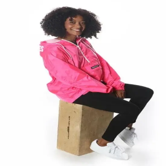 Members Only Women's Pink Looney Tunes Popover Windbreaker Jacket image {4}