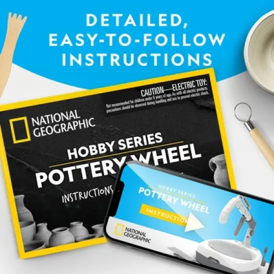 National Geographic Hobby Pottery Wheel Arts & Crafts Kit image {6}