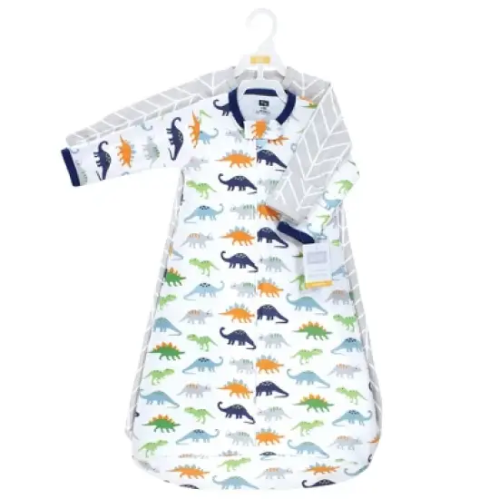 Hudson Baby Infant Boy Cotton Long-Sleeve Wearable Sleeping Bag, Sack, Blanket, Dinosaur image {1}