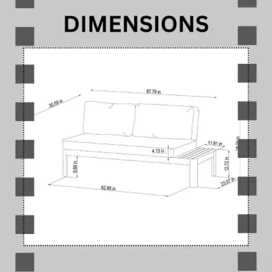 Amazonia Vista Teak/Cast Aluminum Outdoor Patio Loveseat Sofa image {2}