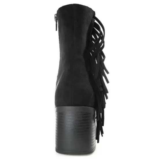 Journee Collection Womens Noriah Tru Comfort Foam Inside Zip Stacked Heel Booties image {2}