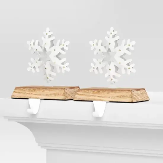 2pk Christmas Lit Snowflake Stocking Holder - Wondershop&trade; image {3}