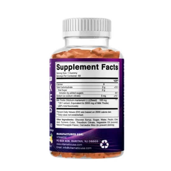 Milk Thistle Gummies 3000mg - 60 Gummies image {8}