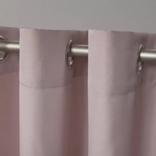 Set Of 2 Canvas Grommet Top Light Filtering Window Curtain Panels - Nicole Miller image {1}