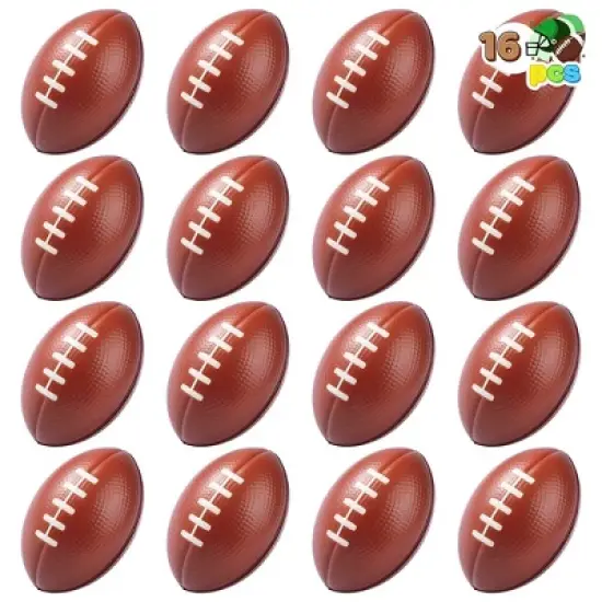 JOYIN 16 Pack 3.25&rdquo; Mini Football Foam Stress Balls Toy for Kids Sports Birthday Party Favor, Squeeze Squish Balls image {7}