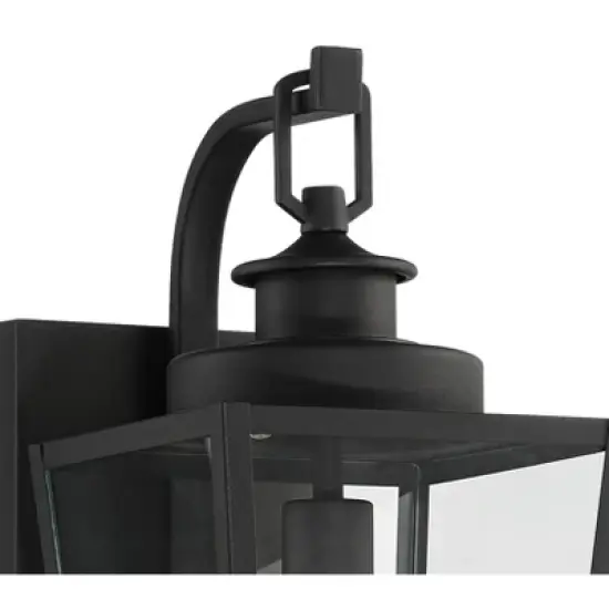 Possini Euro Design Ackerly Modern Outdoor Wall Light Fixture Textured Black 17 1/4" Clear Glass for Post Exterior Barn Deck House Porch Yard Patio image {2}