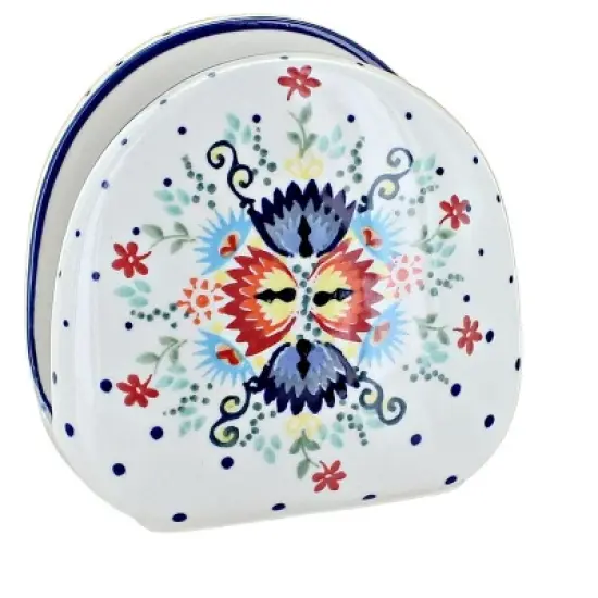 Blue Rose Polish Pottery S130 Manufaktura Napkin Holder image {5}
