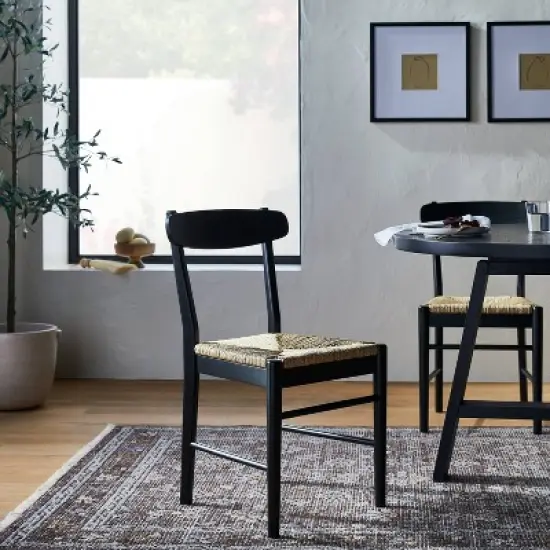 Logan Wood Dining Chair with Woven Seat - Threshold&trade; designed with Studio McGee image {1}