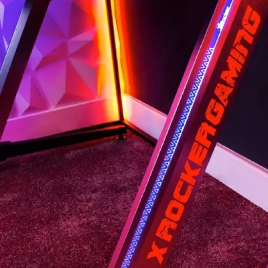 Lynx LED Gaming Desk Black - X Rocker image {8}