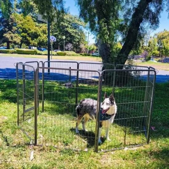 Aivituvin 31"H/39"H Dog Exercise Pen | Outdoor&Indoor Portable Pet Puppy Playpen-AIR50 AIR51 image {3}