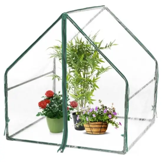 Gardenised Green Outdoor Waterproof Portable Plant Greenhouse with 2 Clear Zippered Windows image {10}
