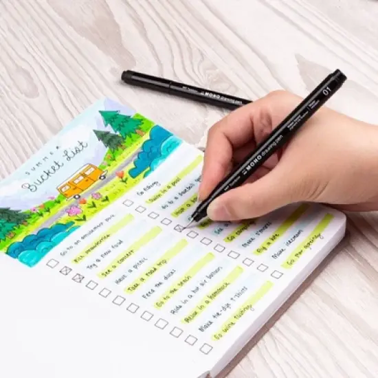 3ct Pen Set MONO Drawing Black: Tombow Art Stationery, 0.5mm & 0.3mm Black Ink, Drawing Pens, 3-Pack image {10}