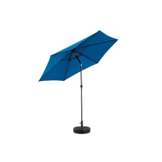 Akoasm 98.43 in. H Outdoor Patio Market Umbrella with Push Button Tilt and Crank For Deck, Backyard & Pool-Blue image {2}