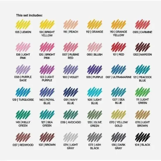 KINGART PRO Fine Line Pens 36 Colors image {8}