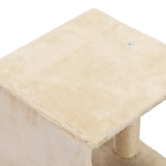 DOMETOUR 5 Pcs Wall Mounted Cat Climber Set, Floating Cat Shelves and Perches, Cat Activity Tree with Scratching Posts image {9}