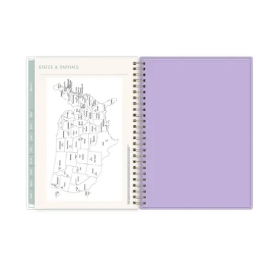 Blue Sky Brook Gossen Planner Notes 5.875"x8.625" Weekly/Monthly Wirebound 12 Month Purple Striped Undated image {9}