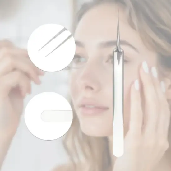 Unique Bargains Facial Pimple Extractor Tool Kit Silver Tone Set of 8 image {2}