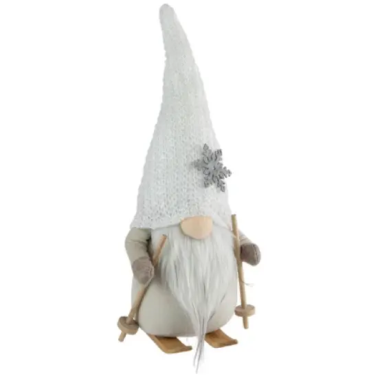 Northlight Winter Ski Gnome with Snowflake Hat Christmas Decoration - 12" image {4}