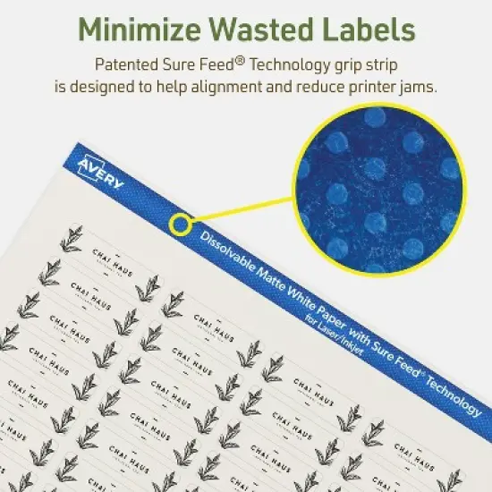 Avery Dissolvable Labels, 0.5" x 1.75" Rectangle image {8}