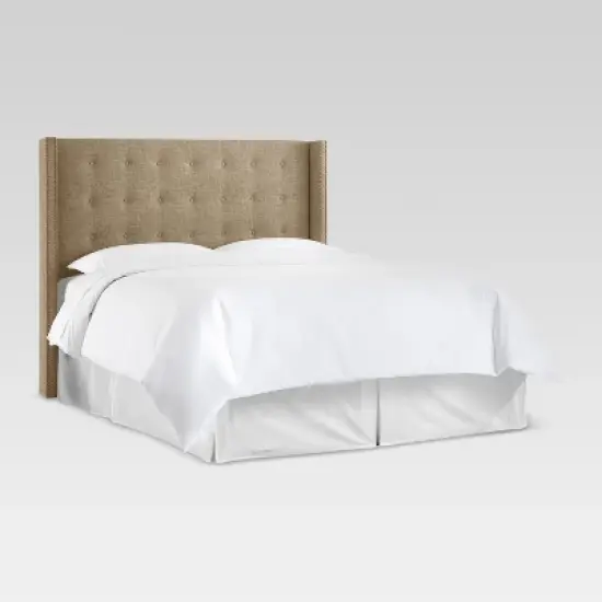 Nail Button Tufted Wingback Headboard - Skyline Furniture image {1}