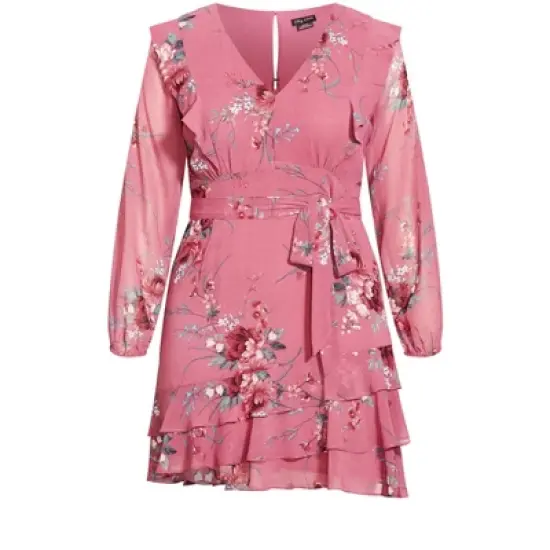 Women's Plus Size Lauren Dress - rosey | CITY CHIC image {2}