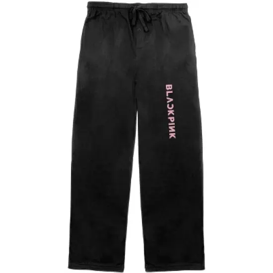 Blackpink Logo Adult Black Sleep Pajama Pants image {5}