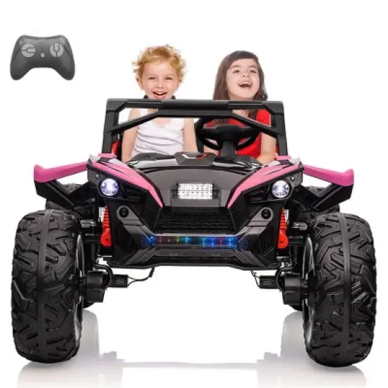 2 Seaters 24V Ride on UTV with Remote Control,10AH Battery, 400W Powerful Motors, Electric Ride Toy with Metal Suspension,LED Lights, Music, Horn image {8}