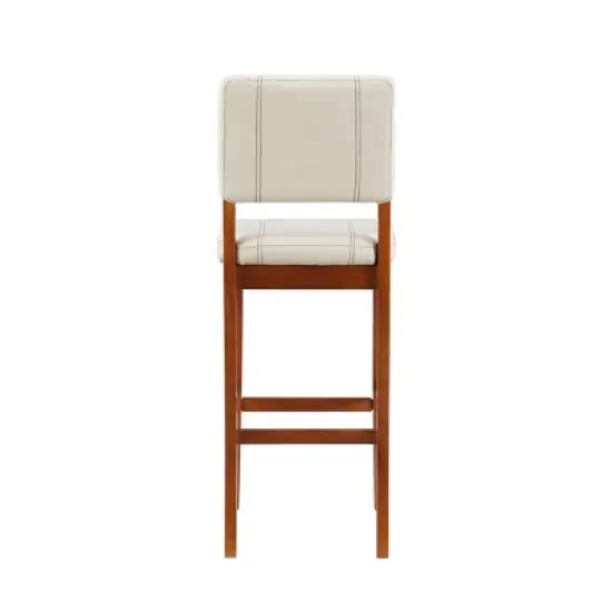 Milano Padded Barstool Upholstered Seat & Back - Linon image {5}