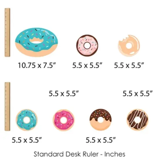 Big Dot of Happiness Donut Worry, Let's Party - Doughnut Party Centerpiece Sticks - Showstopper Table Toppers - 35 Pieces image {7}