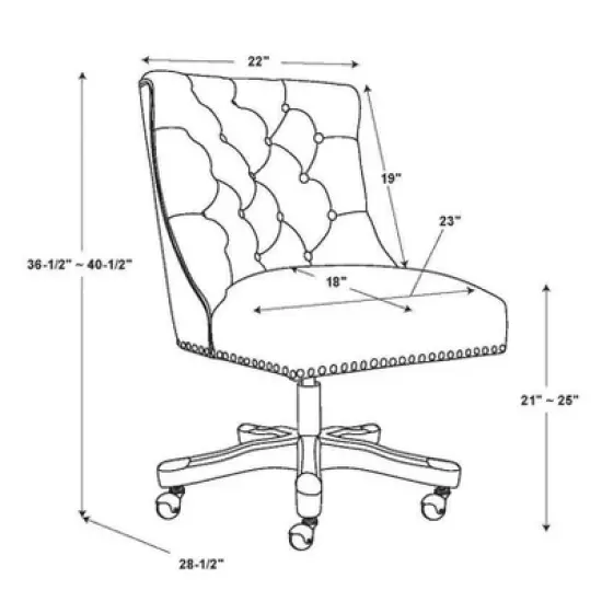 Della Office Chair - Linon image {9}