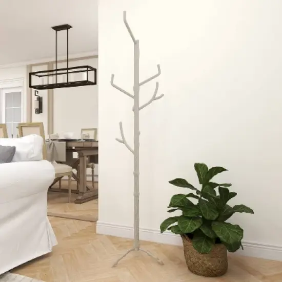 Eclectic Metal Coat Rack Silver - Olivia & May image {11}