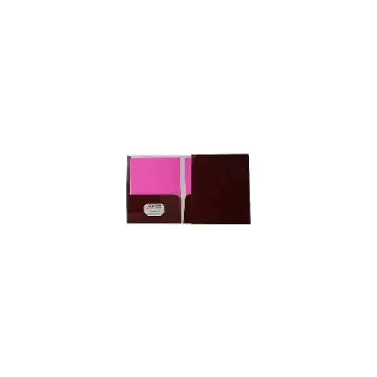 JAM Paper Glossy 2-Pocket Presentation Folder Maroon Burgundy 100/Box (V0312403B)  image {5}