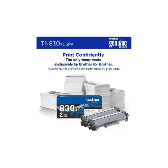 Brother TN830XL Black High Yield Toner Cartridge 2/Pack (TN830XL2PK) print up to 3 000 pages image {3}