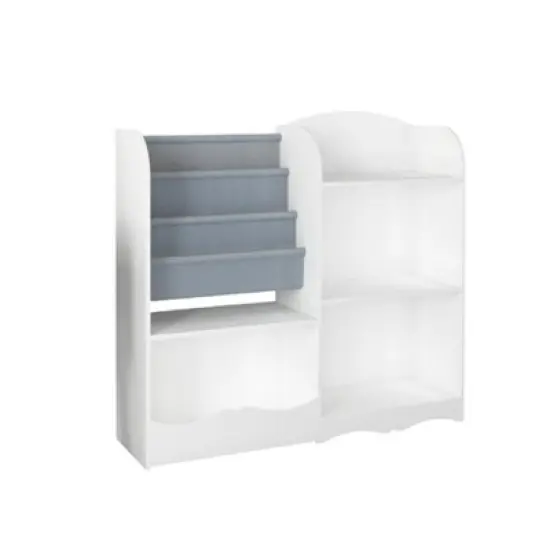 YONWAY Kids Bookcase and Bookshelf, Multifunctional Toy Storage Organizer with Collapsible Drawers for Bedroom, Playroom and Hallway image {8}