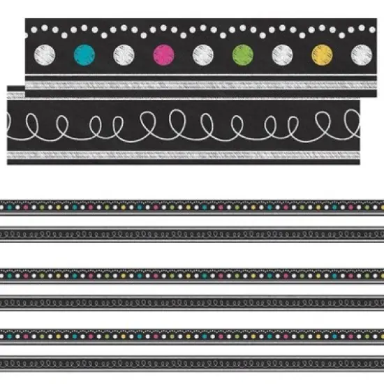 Teacher Created Resources&reg; Chalkboard Brights Double-Sided Ribbon Runner, 1.5" W, 45 Feet Per Pack, 3 Packs image {5}