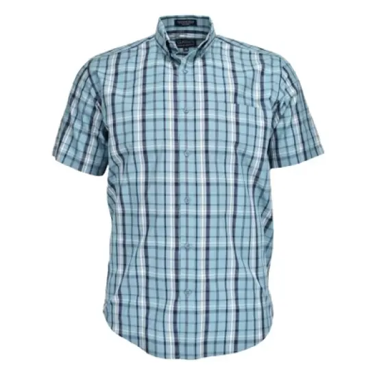 Falcon Bay Men's Short Sleeve Button Down Check Sport Shirt image {5}