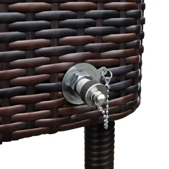 80qt Portable Rolling Patio Cooler Dark Wicker - Permasteel image {7}