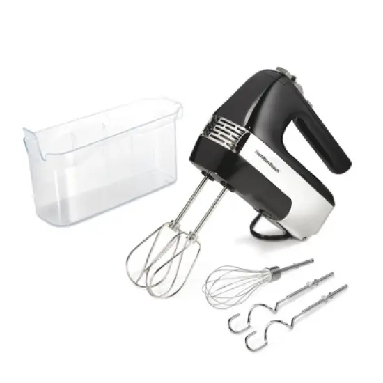Hamilton Beach 6 Speed Hand Mixer Ultimate Speed Control 62631: 250W Black Handheld Mixer for Kitchen, Dishwasher-Safe Parts image {7}