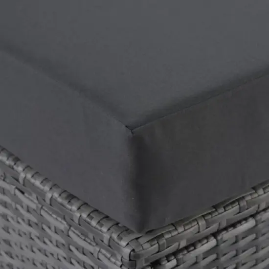 7pc Outdoor Set with Rattan Sofa & Cushions - Gray - GODEER image {14}