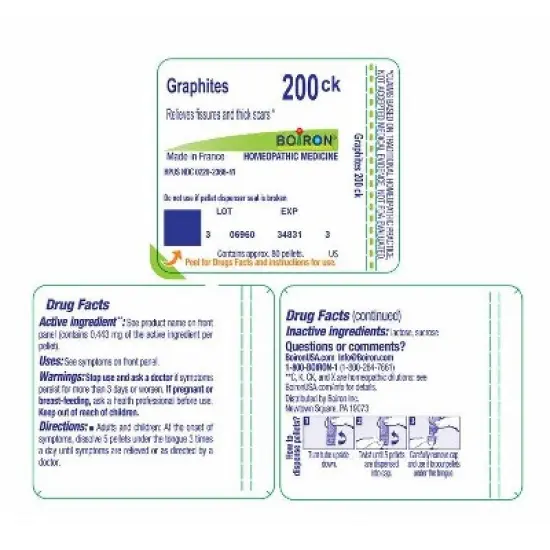 Graphites 200CK by Boiron Homeopathic Single Medicine For First Aid  -  80 Pellet image {1}